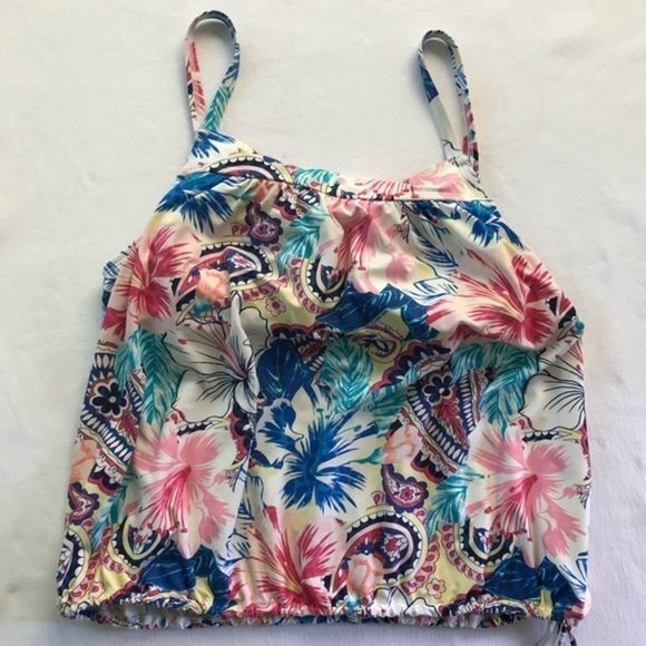 Beach House Blouson Tankini Top with Ocean & 24th Navy Swim Shorts - Picture 5 of 11